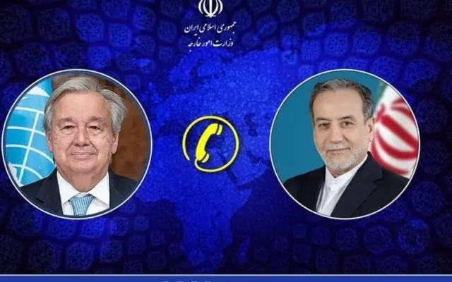 گفتگوی تلفنی گوترش با عراقچی و ابراز دوباره تسلیت به مناسبت شهادت رهبر شهید انقلاب