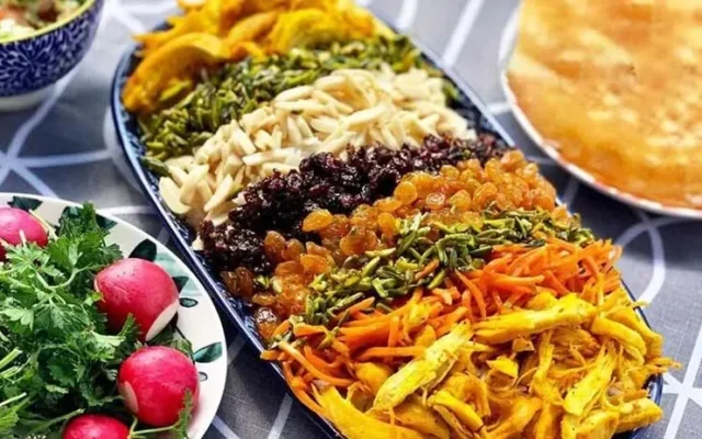 پلو تهرانی هفت رنگ؛ اگر به دنبال اصالت و زیبایی سفره مهمانی خود هستید